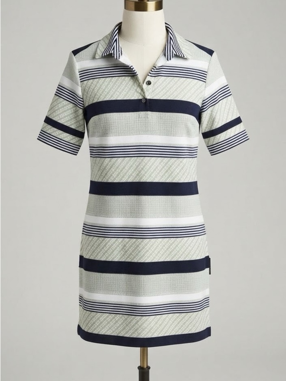 Banana Republic Striped Polo Tunic Dress - Navy and White
